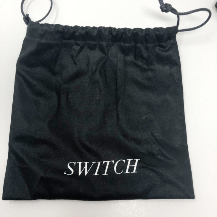 Switch Designer Jewelry Rental Subscription Review May 2019 - Black Cloth Bag Front