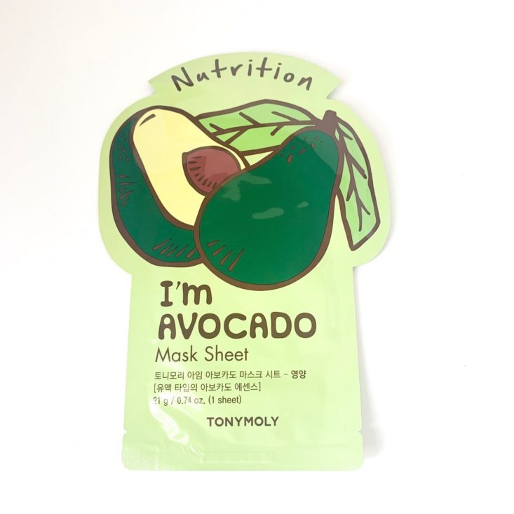 TONYMOLY Monthly Bundle Review May 2019 - I’m Real Sheet Mask in Avocado Top