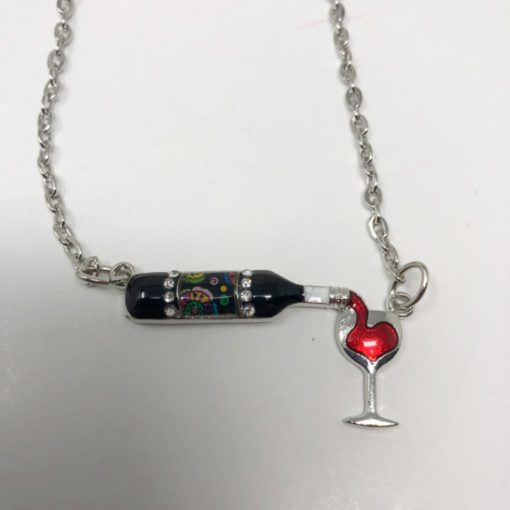 Unboxing The Bizarre Chic Boutique Box Review May 2019 - Enamel Wine Necklace 2 Closer
