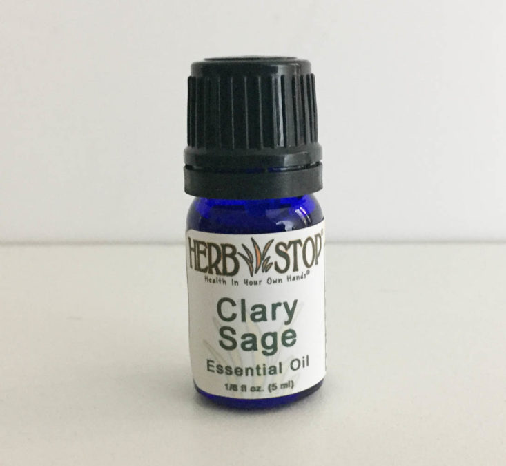 Aroma Box by Herb Stop Essential Oil June 2019 - Clary Sage Front