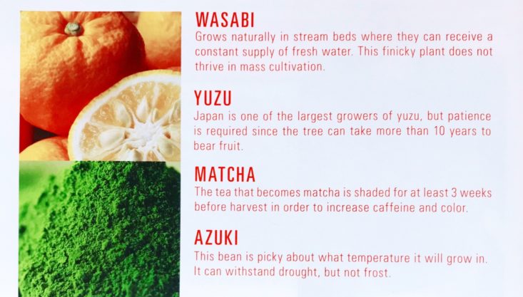 Bokksu June 2019 - Flavors Information Card Top