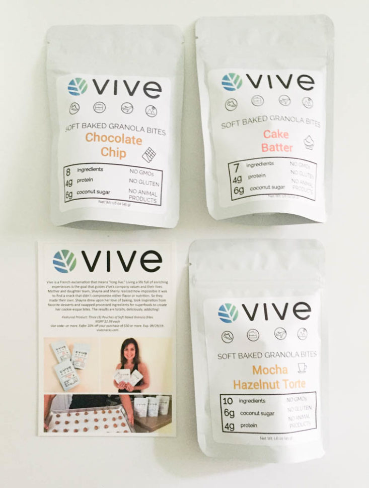 California Found June 2019 - Soft Baked Granola Bites (3 pouches) by Vive 1