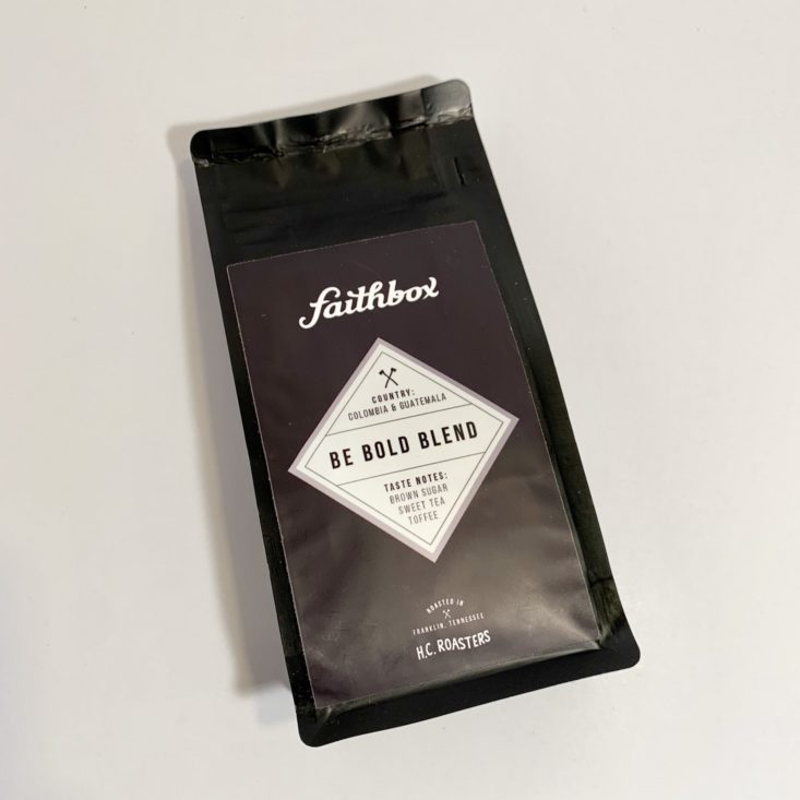 Faithbox Review June 2019 - Honest Coffee Roasters Small Batch Guatemalan Coffee Top
