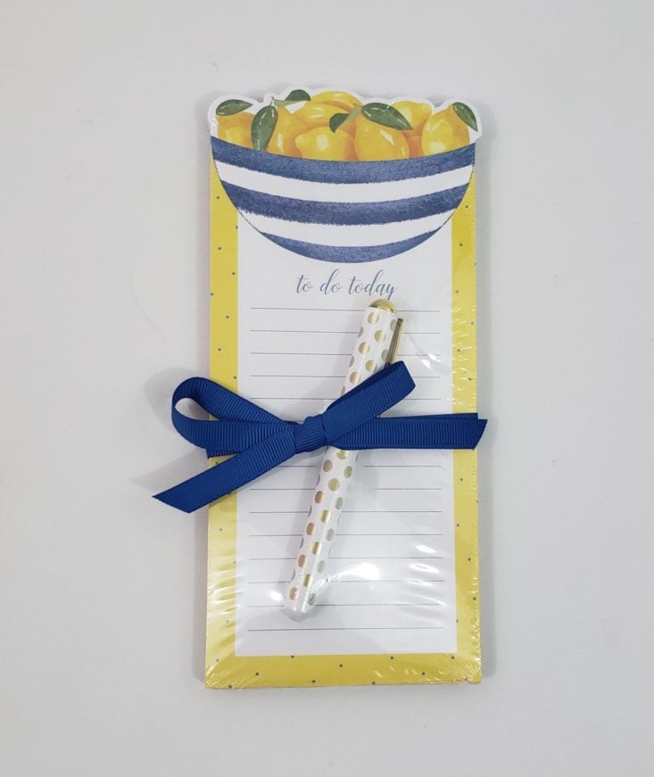 Flair & Paper July 2019 - Lemon Bowl Notepad and Coordinating Pen 1