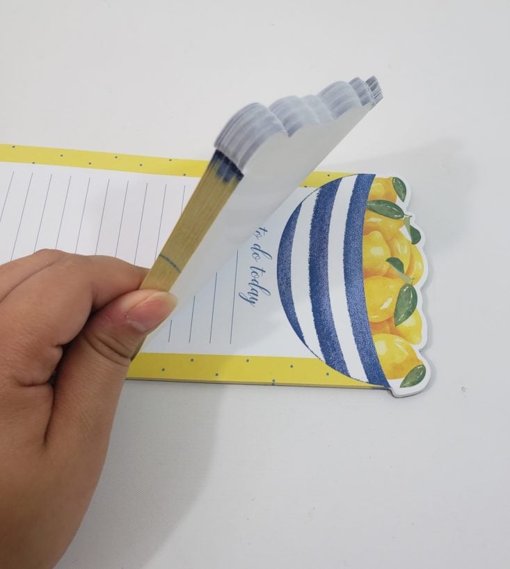 Flair & Paper July 2019 - Lemon Bowl Notepad and Coordinating Pen 2