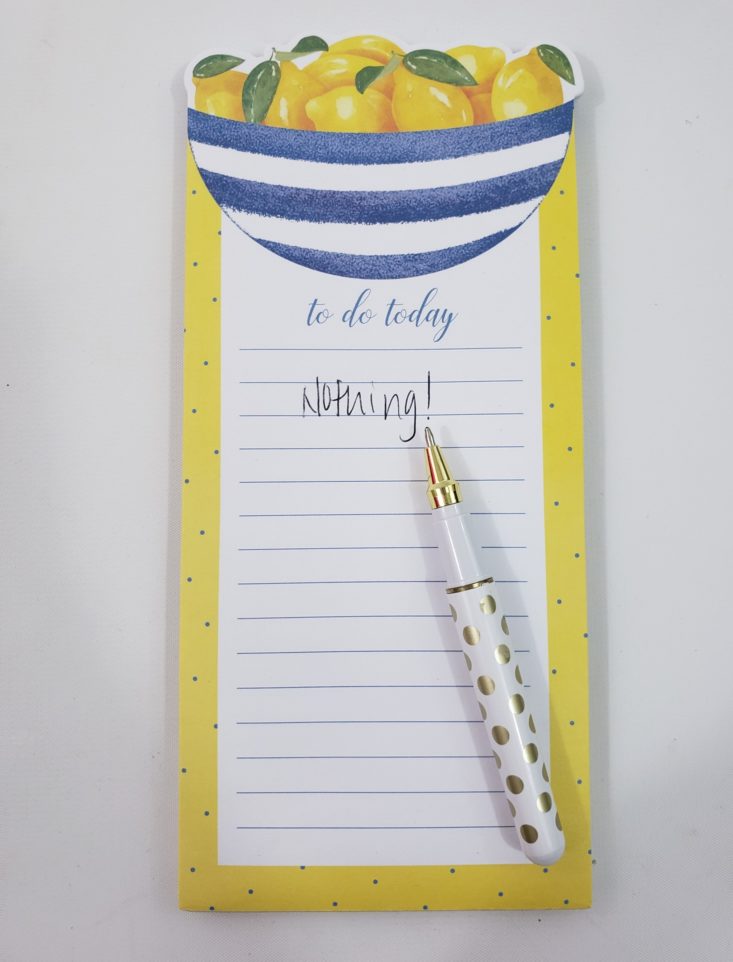 Flair & Paper July 2019 - Lemon Bowl Notepad and Coordinating Pen 5