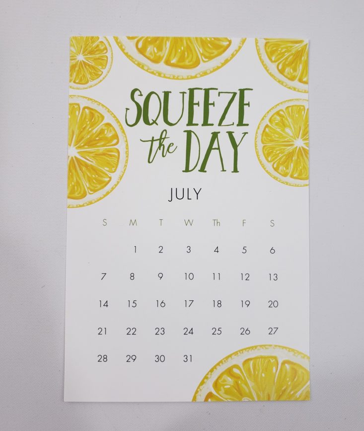 Flair & Paper July 2019 - Monthly Calendar