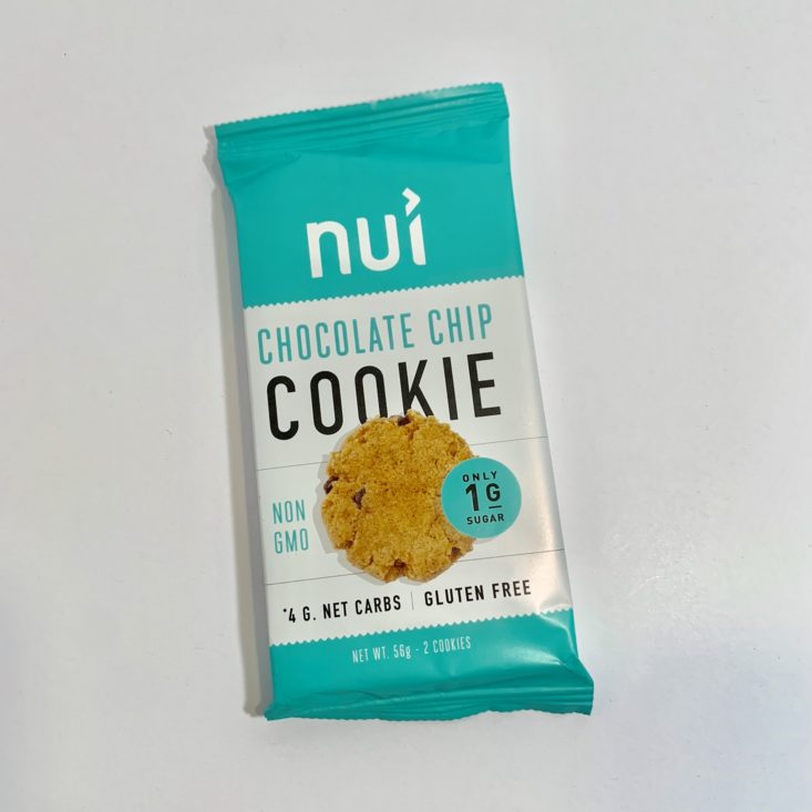Keto Krate June 2019 - Nui Chocolate Chip Cookie Front