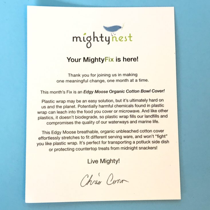 Mighty Fix Box Review July 2019 - Information Card Front Top