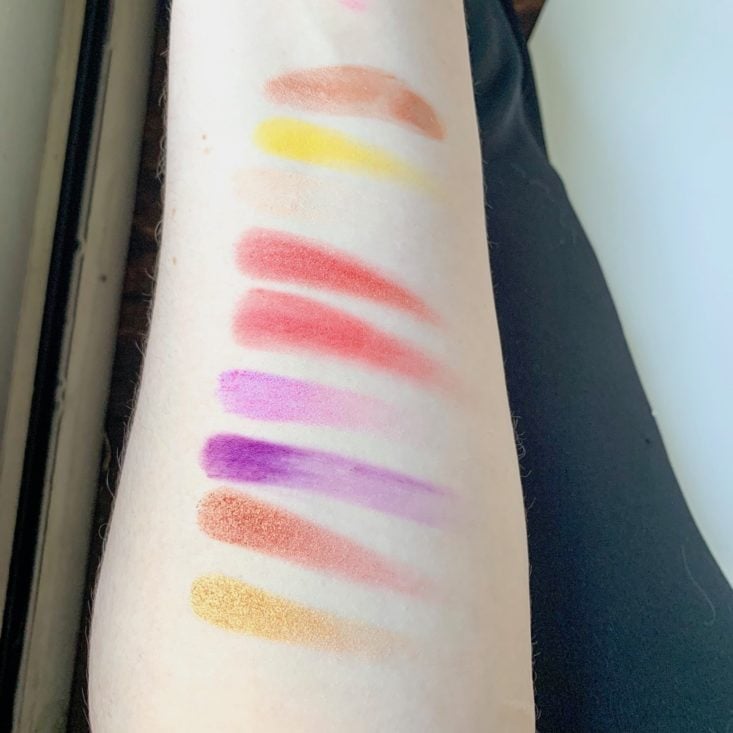 Proscription Beauty Box Summer 2019 - Swatches