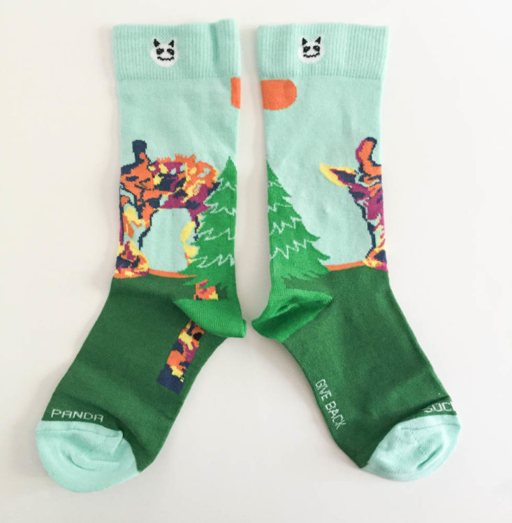 Sock Panda Men May 2019 - Giraffe in the Evergreens Socks 3