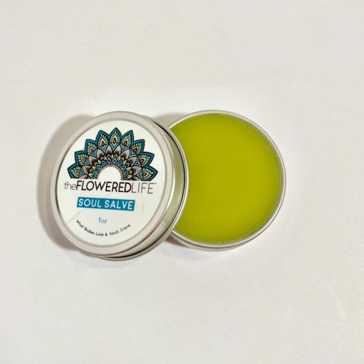 TheraBox May 2019 - The Flowered Life Natural and Organic Soul Salve Opened Top