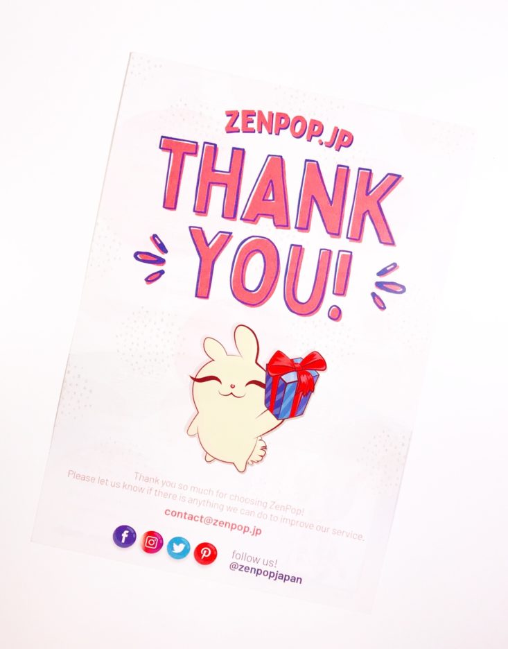 ZenPop Stationery May 2019 - Note Front Top