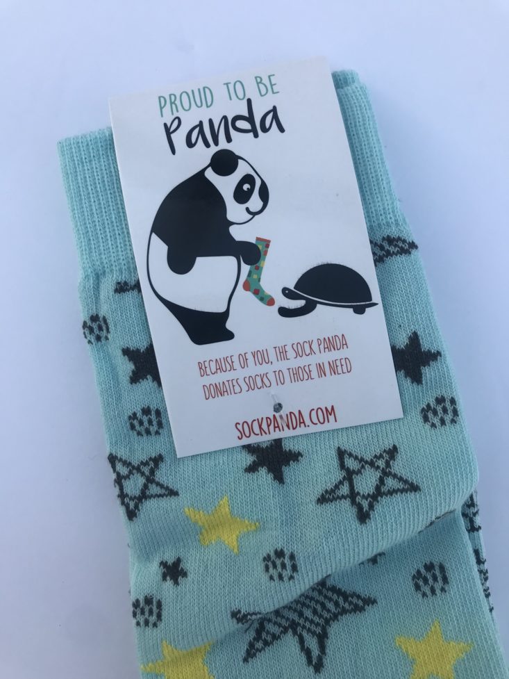 sock panda women August 2019 - star sock tag front