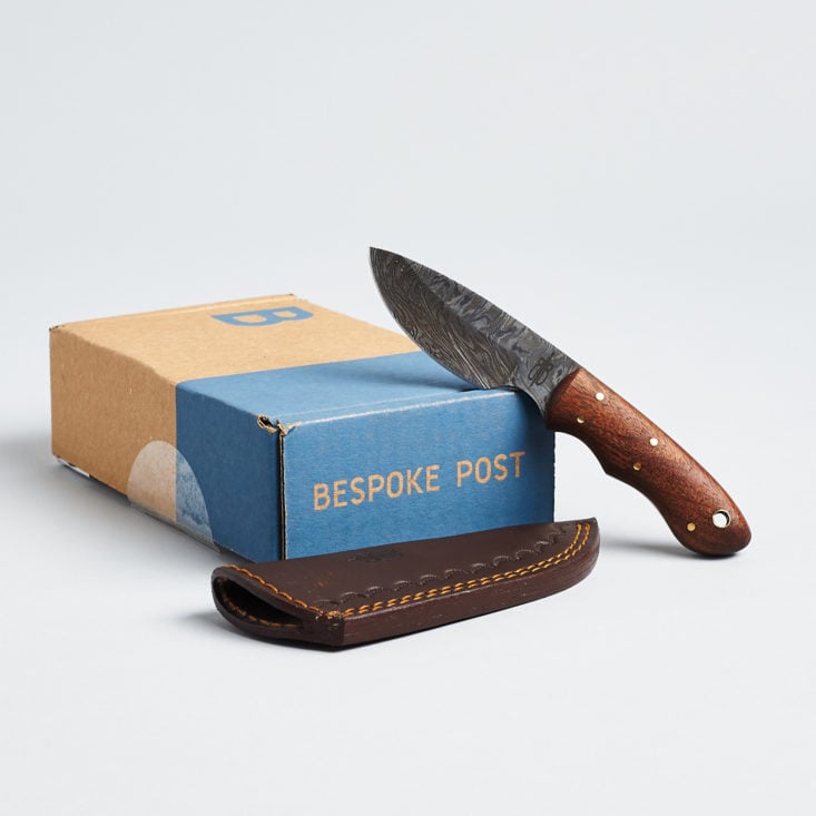 knife leaning on box