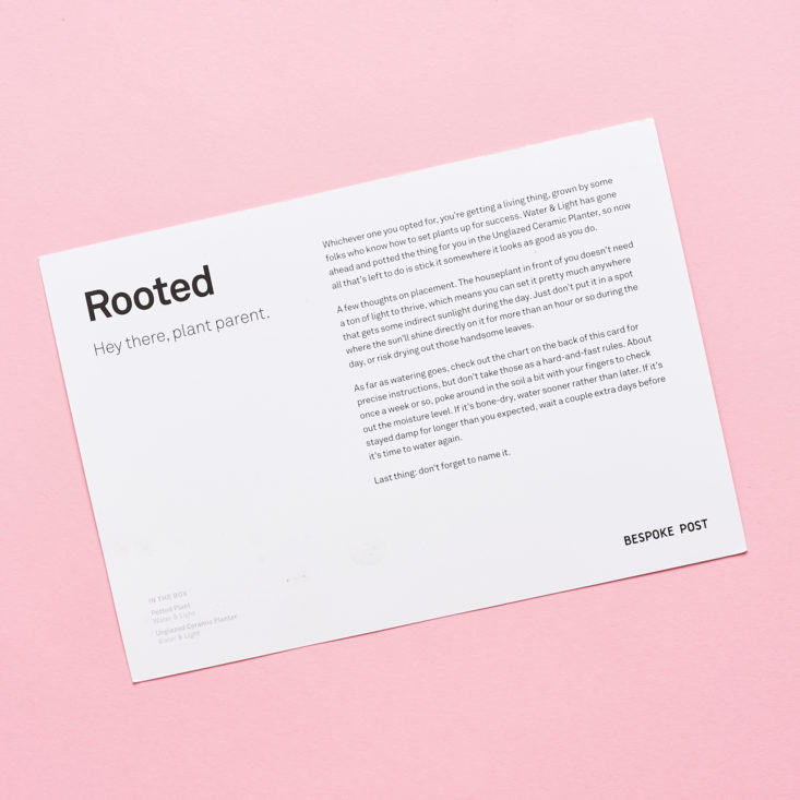 rooted info card front