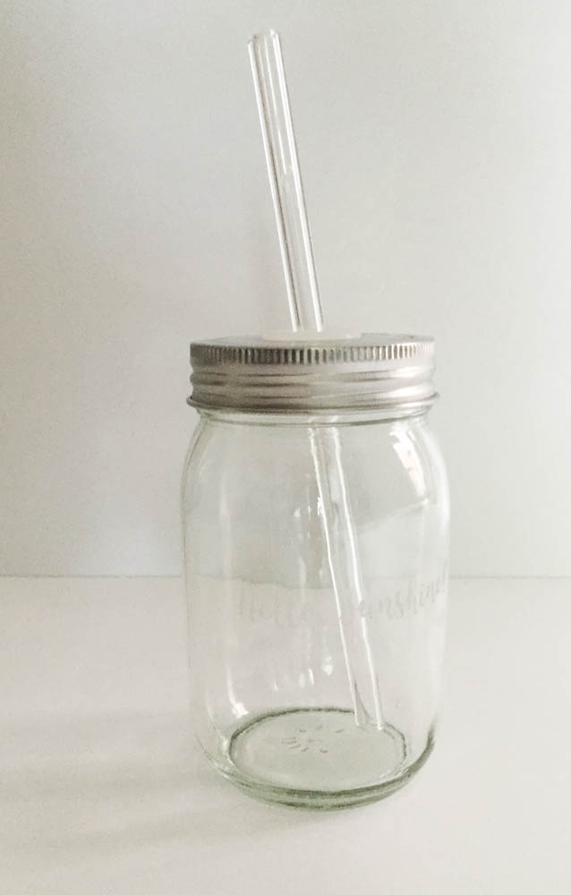 California Found Subscription Box July 2019 - Revive Mason Straw, Lid Glass Straw And Brush Set By Simply Straws Front 2