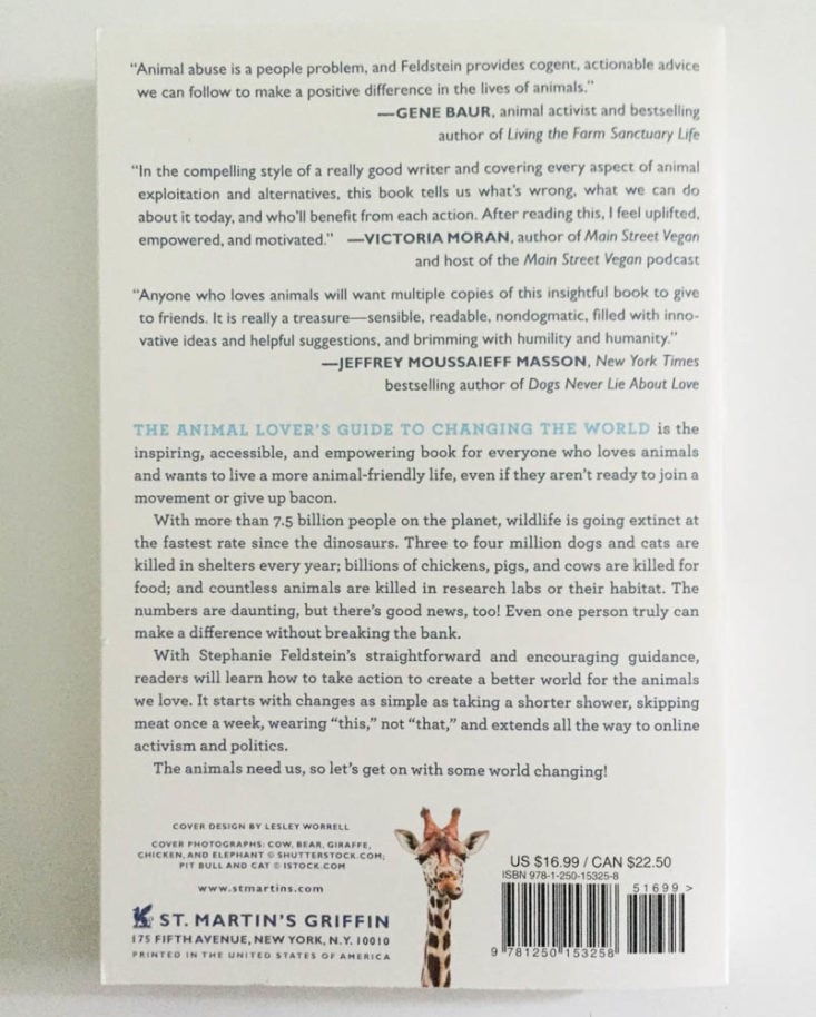 Earthlove Summer 2019 - The Animal Lover's Guide to Changing the World by Stephanie Feldstein Frontside Top