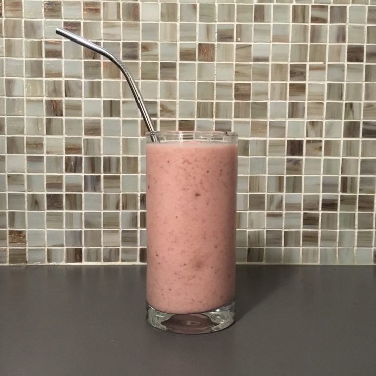 strawberry fields smoothie completed