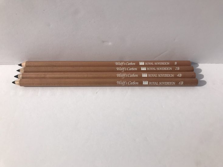 Paletteful Packs August 2019 - Wolff’s Carbon Pencils B, 2B, 4B, and 6B