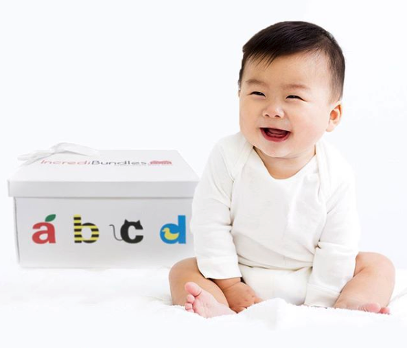 incredibundles diaper box and happy baby