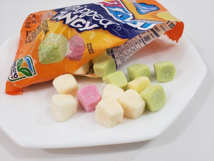 Snack With Me August 2019 - Sweet Tarts Whipped And Tangy Packed Opened Close Up
