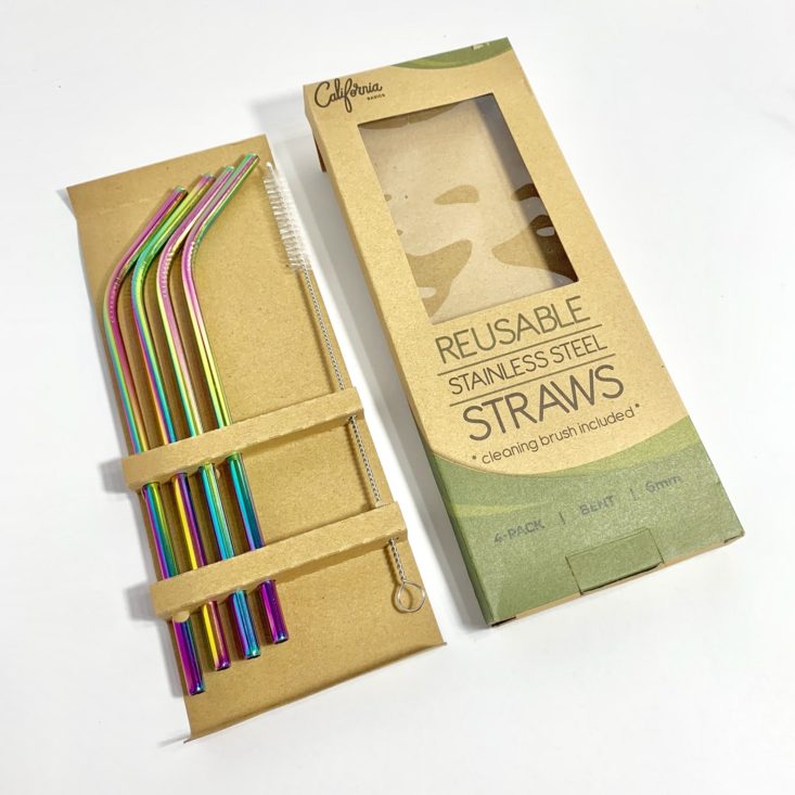 TheraBox June 2019 - California Home Goods Stainless Steel Straws Opened Top