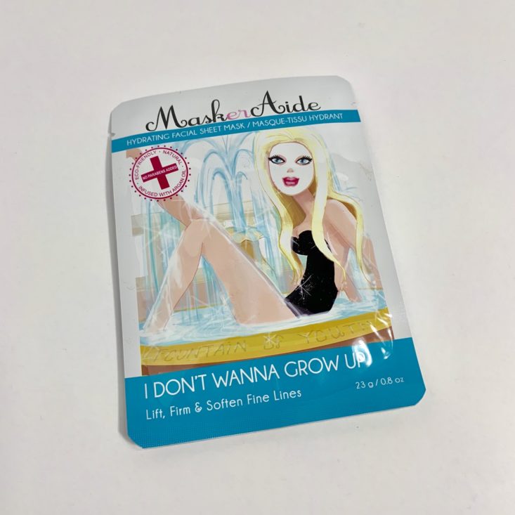 TheraBox June 2019 - Maskeraide I Don’t Wanna Grow Up Mask Frontside Top
