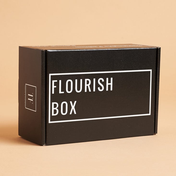 black flourish branded box