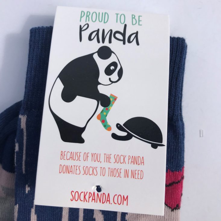 Sock Panda October 2019 Review - romantic rain socks label front