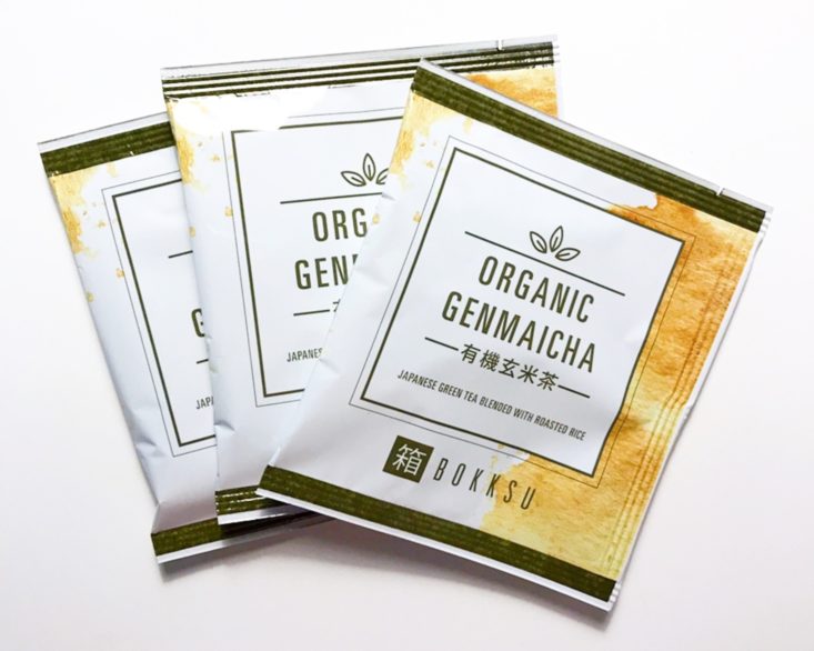 Bokksu July 2019 - Organic Genmaicha Tea Bag Top