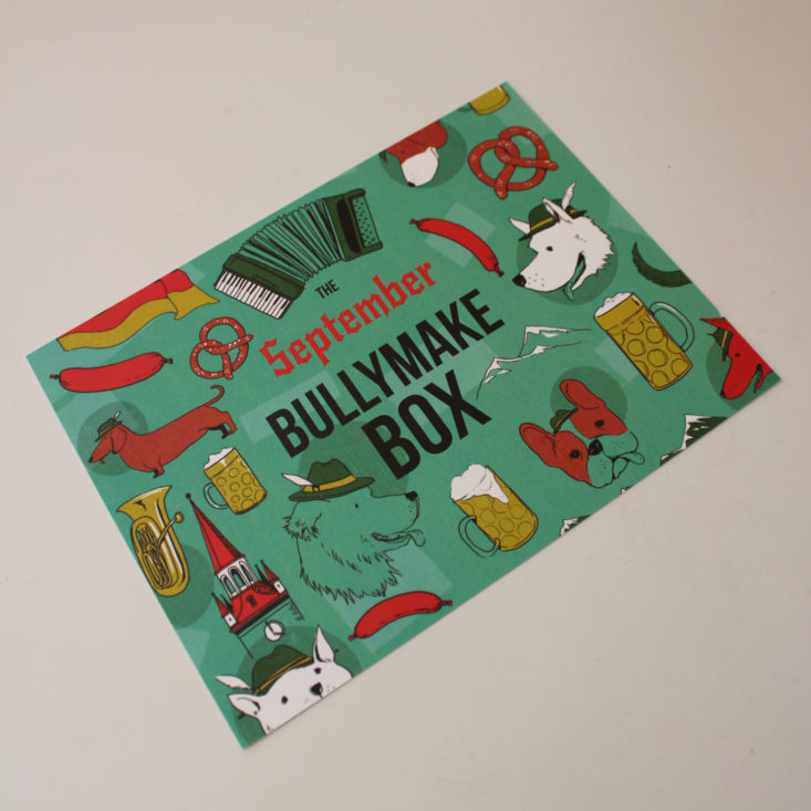 Bullymake Box September 2019 - Booklet Front
