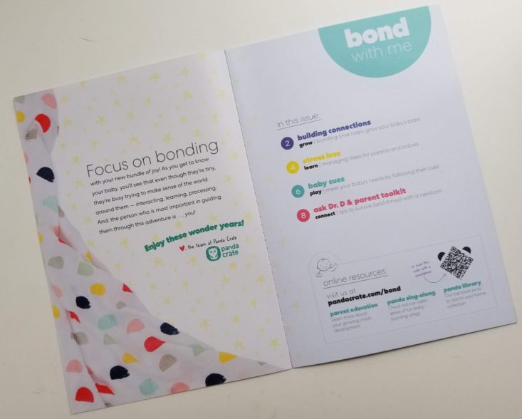 Panda Crate Bond With Me Box info booklet 2