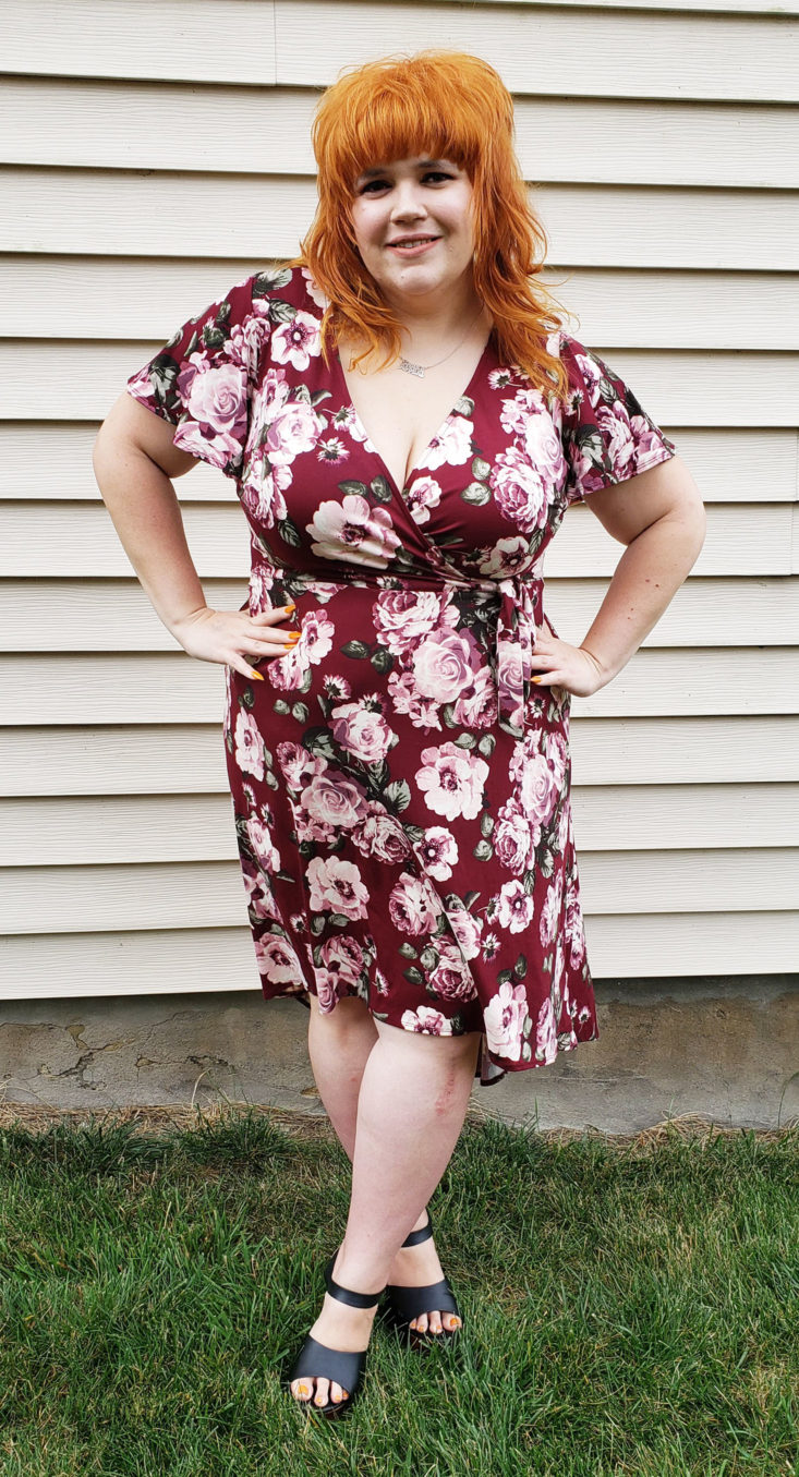 Stitch Fix Plus August 2019 - Irene Faux Wrap Brushed Knit Maxi Dress by Fortune 1
