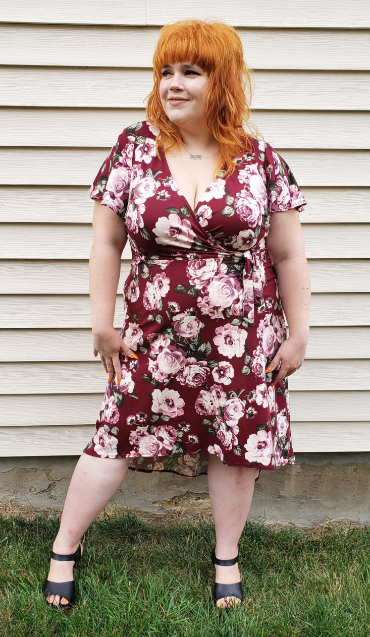 Stitch Fix Plus August 2019 - Irene Faux Wrap Brushed Knit Maxi Dress by Fortune 2