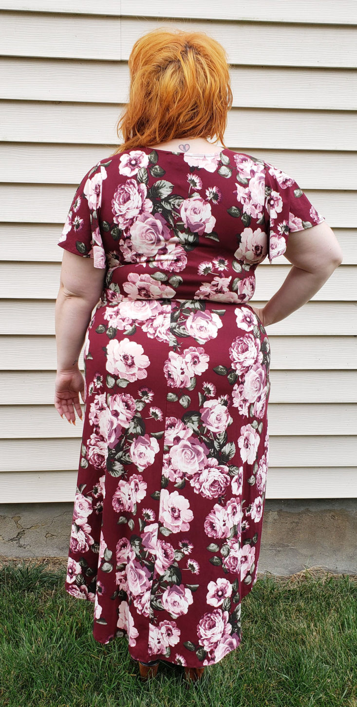 Stitch Fix Plus August 2019 - Irene Faux Wrap Brushed Knit Maxi Dress by Fortune 6
