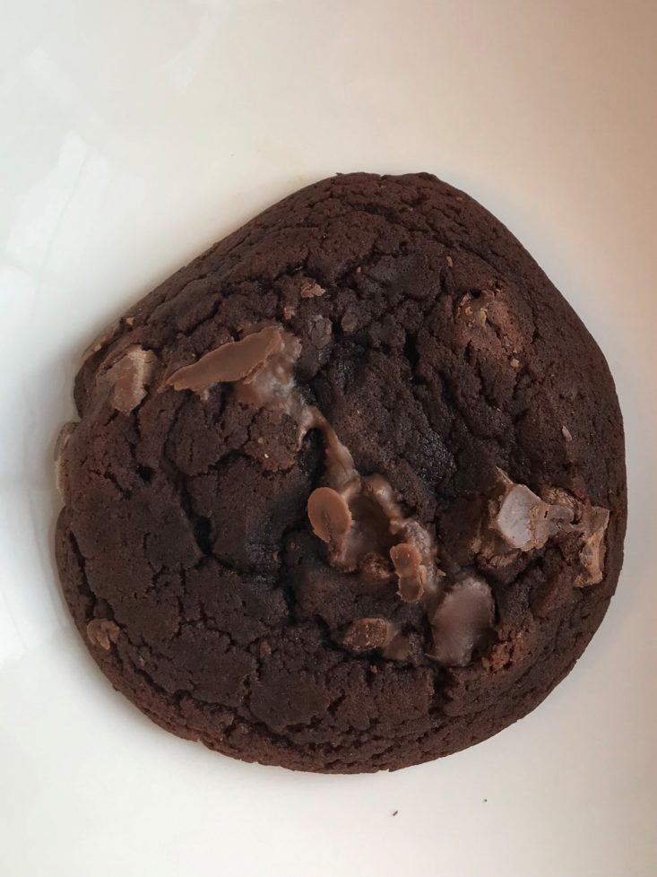 Universal Yums Subscription Box September 2019 - Kings Soft Cookie with Dark Chocolate Chunks Opened Top
