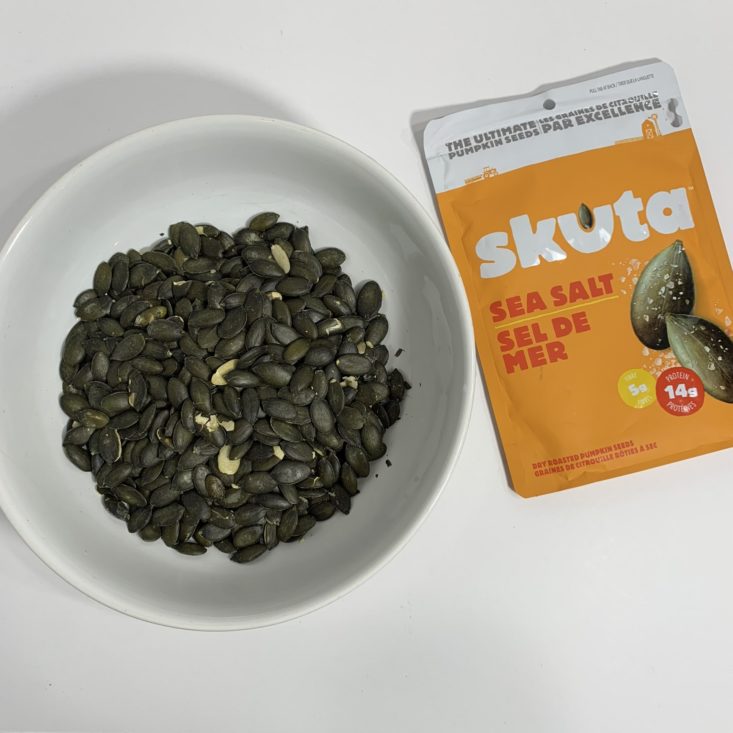 Keto Krate September 2019 - Skuta Pumpkin Seeds Plated Top
