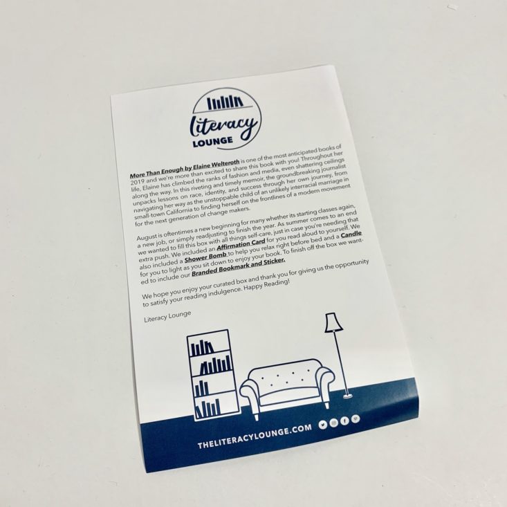 Literacy Lounge September 2019 Review - Info Card Top