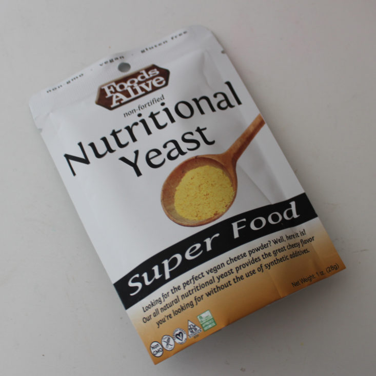 Vegancuts Snack October 2019 Yeast