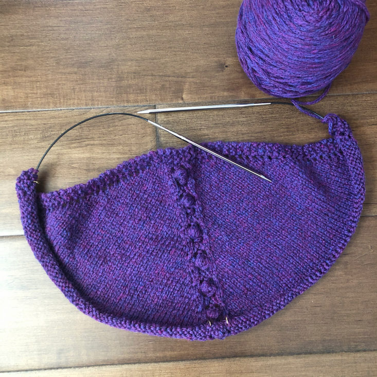 KnitCrate October 2019 shawl progress