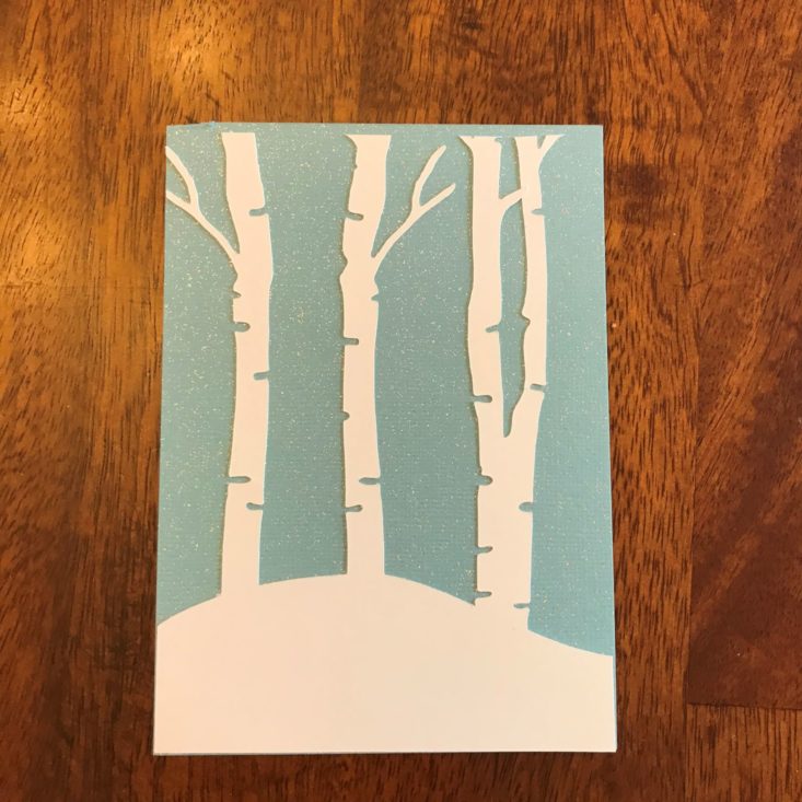 Confetti Grace Nov/Dec 2019 card trees glued on