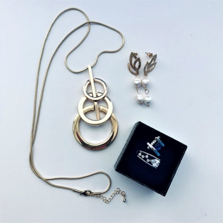 Jewelry Subscription November 2019 all items laid out