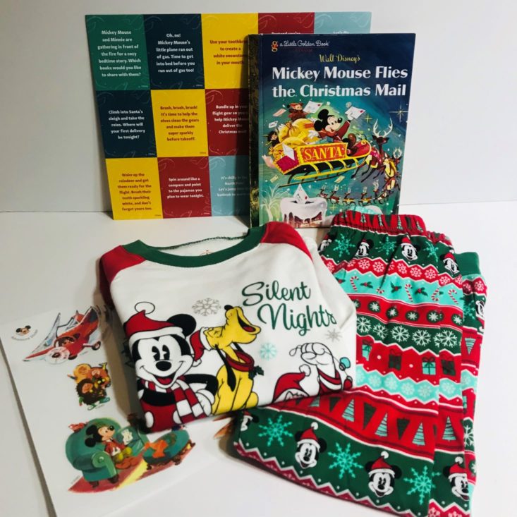 Disney Bedtime Box November 2019 all items laid out