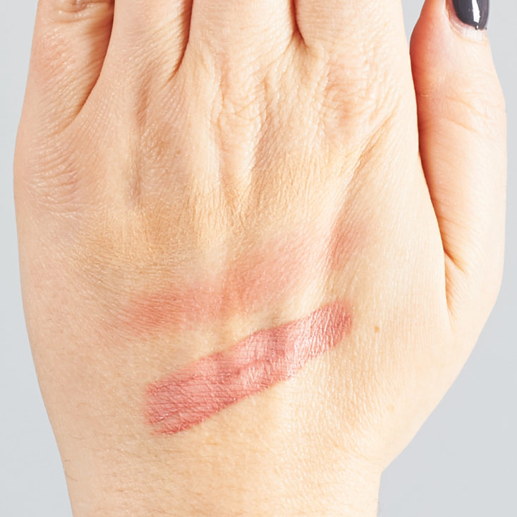 swatches on marne's hand