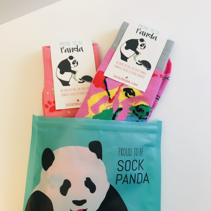 Sock Panda Women December 2019 packaged opened